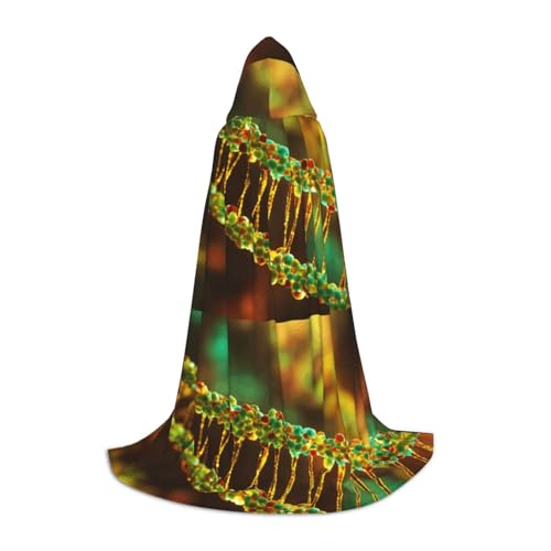 LJABCVNN DNA-Ketten-Fotodruck für Teenager, mit Kapuze, erhöhen Sie Ihren festlichen Look für Halloween und Cosplay von LJABCVNN