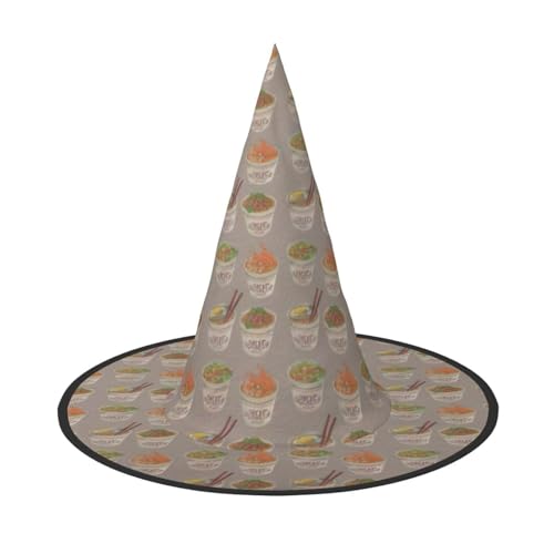 LJABCVNN Eierbecher Nudel Ramen Druck Halloween Hexenhut für Halloween Party Karneval ein Muss Kostüm Zubehör LJABCVNN Eierbecher Nudel Ramen Druck Halloween Hexenhut für Halloween Party Karneval ein Muss Kostüm Zubehör von LJABCVNN