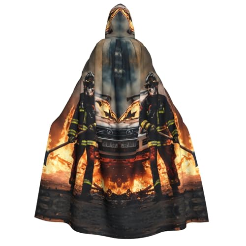 LJABCVNN Feuerwehrmann Feuerwehrmann Flamme Druck Erwachsene Halloween Kapuzenumhang Bequem für Cosplay/Partys/Spukhäuser LJABCVNN Feuerwehrmann Feuerwehrmann Flamme Druck Erwachsene Halloween Kapuzenumhang Bequem für Cosplay/Partys/Spukhäuser von LJABCVNN