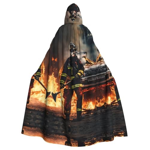 LJABCVNN Feuerwehrmann Feuerwehrmann Flamme Print Unisex Erwachsene Halloween Kapuzenumhang für Cosplay/Party/Bühne/Kostümbälle LJABCVNN Feuerwehrmann Feuerwehrmann Flamme Print Unisex Erwachsene Halloween Kapuzenumhang für Cosplay/Party/Bühne/Kostümbälle von LJABCVNN