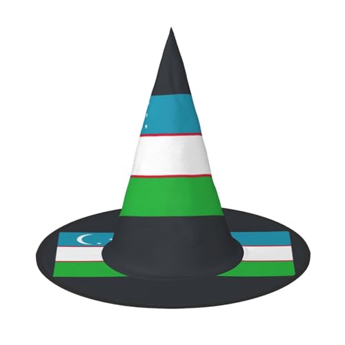 LJABCVNN Flagge der Republik Usbekistan Druck Halloween Hexenhut für Halloween Party Karneval ein Muss Kostüm Zubehör LJABCVNN Flagge der Republik Usbekistan Druck Halloween Hexenhut für Halloween Party Karneval ein Muss Kostüm Zubehör von LJABCVNN