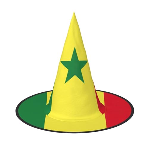 LJABCVNN Flagge des Senegals, Halloween-Hexenhut für Halloween-Party, Karneval, ein Muss für Kostümzubehör von LJABCVNN
