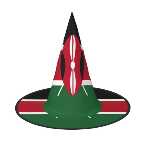 LJABCVNN Flagge von Kenia, Halloween-Hexenhut für Halloween-Party, Karneval, ein Muss für Kostümzubehör LJABCVNN Flagge von Kenia, Halloween-Hexenhut für Halloween-Party, Karneval, ein Muss für Kostümzubehör von LJABCVNN