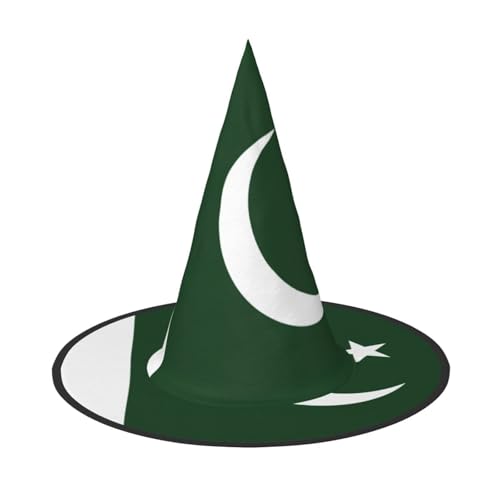 LJABCVNN Flagge von Pakistan, Halloween-Hexenhut für Halloween-Party, Karneval, ein Muss für Kostümzubehör von LJABCVNN