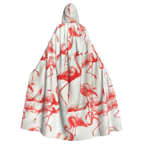 LJABCVNN Flamingos auf weißem Druck, Unisex, Erwachsene, Halloween, Kapuzenumhang für Cosplay, Partys, Bühne, Kostümbälle LJABCVNN Flamingos auf weißem Druck, Unisex, Erwachsene, Halloween, Kapuzenumhang für Cosplay, Partys, Bühne, Kostümbälle von LJABCVNN