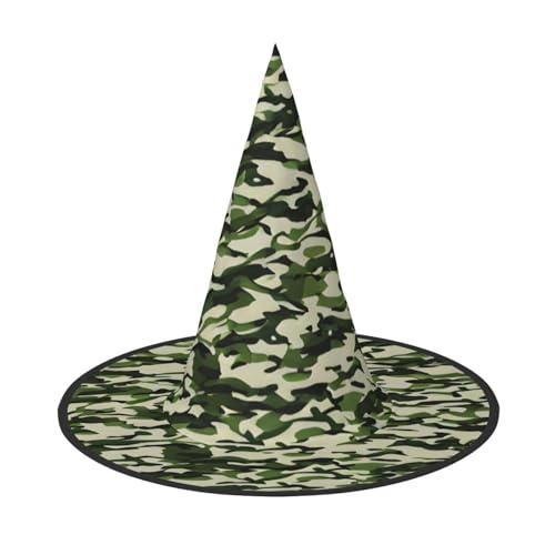 LJABCVNN Halloween-Hexenhut mit Camouflage-Muster, für Halloween-Party, Karneval, ein Muss für Kostümzubehör von LJABCVNN