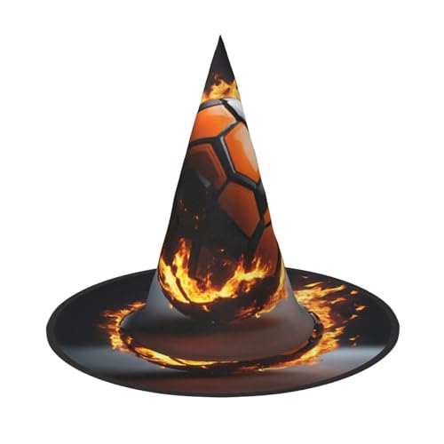 LJABCVNN Halloween-Hexenhut mit Fußball-Aufdruck, für Halloween-Party, Karneval, ein Muss für Kostüm-Accessoires von LJABCVNN