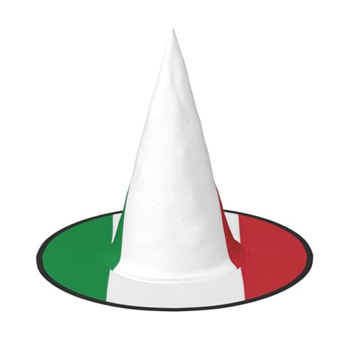 LJABCVNN Halloween-Hexenhut mit Italien-Flagge, für Halloween-Party, Karneval, ein Muss für Kostüm-Accessoires von LJABCVNN