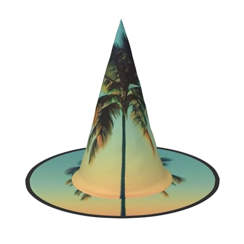 LJABCVNN Halloween-Hexenhut mit Palmenaufdruck, für Halloween-Party, Karneval, ein Muss für Kostüm-Accessoires LJABCVNN Halloween-Hexenhut mit Palmenaufdruck, für Halloween-Party, Karneval, ein Muss für Kostüm-Accessoires von LJABCVNN
