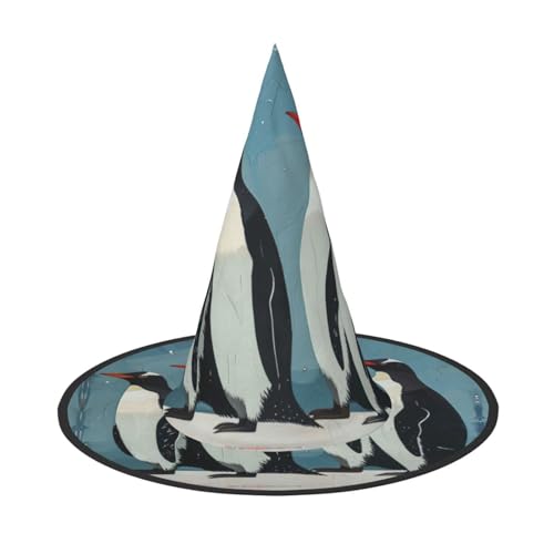 LJABCVNN Halloween-Hexenhut mit Pinguin-Druck, für Halloween-Party, Karneval, ein Muss für Kostümzubehör LJABCVNN Halloween-Hexenhut mit Pinguin-Druck, für Halloween-Party, Karneval, ein Muss für Kostümzubehör von LJABCVNN