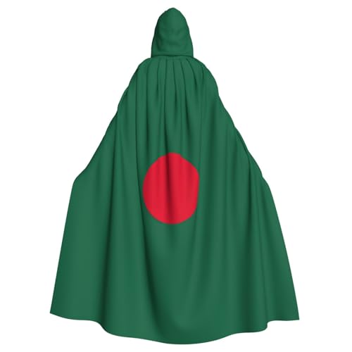 LJABCVNN Halloween-Kapuzenumhang mit Flagge von Bangladesch, Unisex, für Erwachsene, Cosplay, Partys, Bühne, Kostümbälle von LJABCVNN