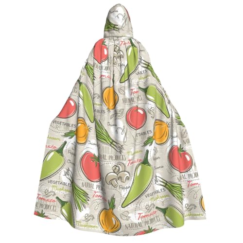 LJABCVNN Halloween-Kapuzenumhang mit Gemüse und Früchten, bequem für Cosplay/Partys/Spukhäuser LJABCVNN Halloween-Kapuzenumhang mit Gemüse und Früchten, bequem für Cosplay/Partys/Spukhäuser von LJABCVNN