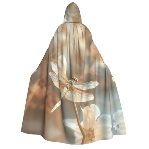 LJABCVNN Halloween-Kapuzenumhang mit Libellen- und Blumendruck, für Erwachsene, bequem für Cosplay/Partys/Spukhäuser LJABCVNN Halloween-Kapuzenumhang mit Libellen- und Blumendruck, für Erwachsene, bequem für Cosplay/Partys/Spukhäuser von LJABCVNN