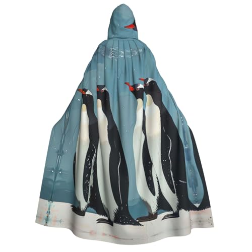 LJABCVNN Halloween-Kapuzenumhang mit Pinguin-Druck, für Erwachsene, bequem für Cosplay/Partys/Spukhäuser LJABCVNN Halloween-Kapuzenumhang mit Pinguin-Druck, für Erwachsene, bequem für Cosplay/Partys/Spukhäuser von LJABCVNN
