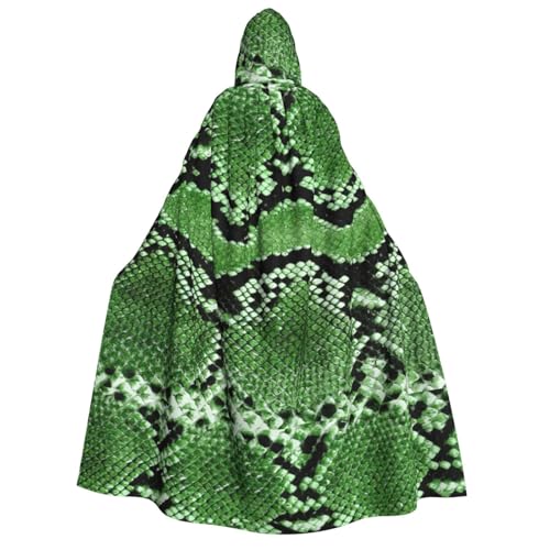 LJABCVNN Halloween-Kapuzenumhang mit Schlangenleder-Druck, für Erwachsene, bequem, für Cosplay, Partys, Spukhäuser von LJABCVNN