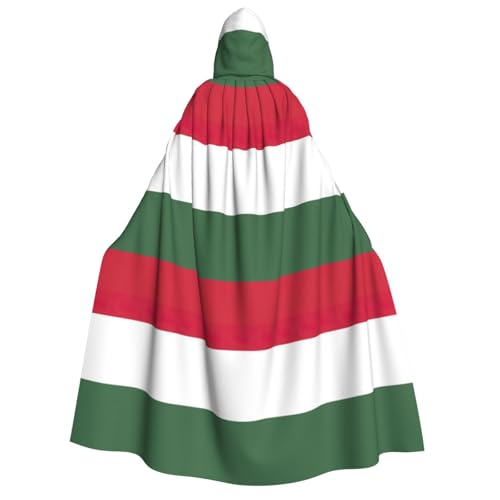 LJABCVNN Halloween-Kapuzenumhang mit Ungarn-Flagge für Erwachsene, bequem für Cosplay/Partys/Spukhäuser von LJABCVNN