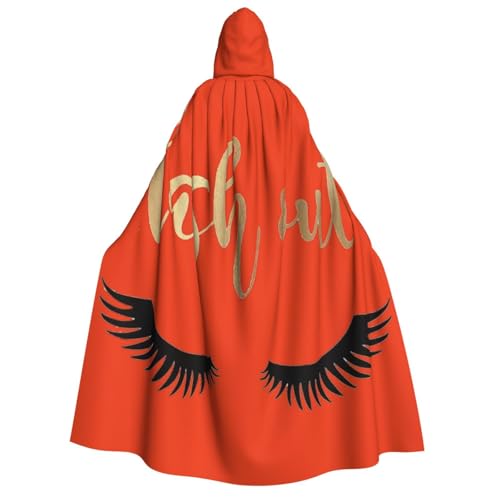 LJABCVNN Halloween Kapuzenumhang mit Wimpernaufdruck, bequem für Cosplay/Partys/Spukhäuser LJABCVNN Halloween Kapuzenumhang mit Wimpernaufdruck, bequem für Cosplay/Partys/Spukhäuser von LJABCVNN