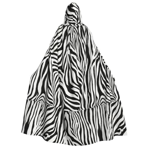 LJABCVNN Halloween-Kapuzenumhang mit Zebra-Druck, für Erwachsene, bequem für Cosplay/Partys/Spukhäuser von LJABCVNN