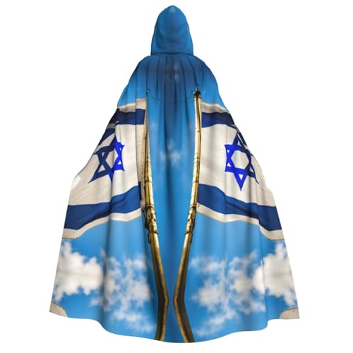 LJABCVNN Halloween-Kapuzenumhang mit israelischer Flagge, bequem, für Cosplay, Partys, Spukhäuser LJABCVNN Halloween-Kapuzenumhang mit israelischer Flagge, bequem, für Cosplay, Partys, Spukhäuser von LJABCVNN