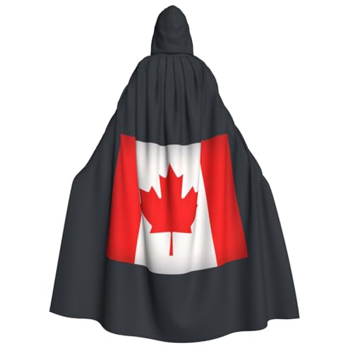 LJABCVNN Halloween-Kapuzenumhang mit kanadischer Flagge, bequem, für Cosplay, Partys, Spukhäuser von LJABCVNN