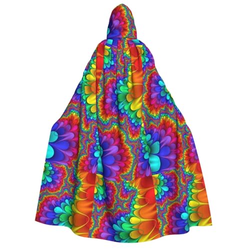 LJABCVNN Halloween-Kapuzenumhang mit leuchtendem Farbdruck, bequem für Cosplay/Partys/Spukhäuser von LJABCVNN