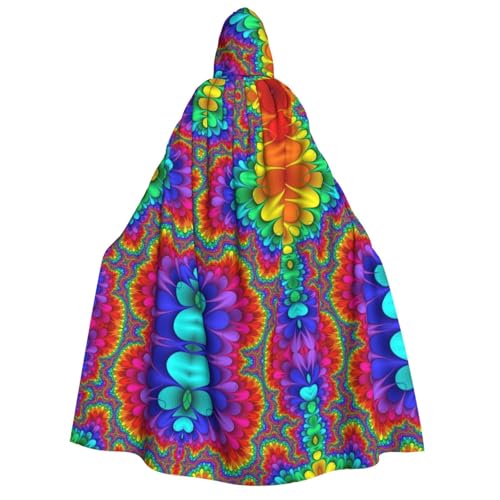 LJABCVNN Halloween-Kapuzenumhang mit leuchtendem Farbdruck, bequem für Cosplay/Partys/Spukhäuser von LJABCVNN