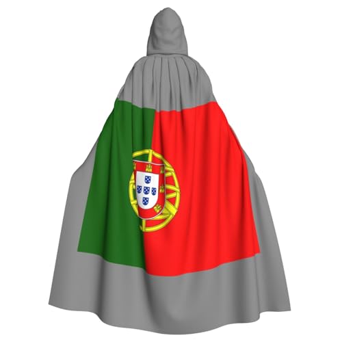 LJABCVNN Halloween-Kapuzenumhang mit portugiesischer Flagge, Unisex, für Erwachsene, Cosplay, Partys, Bühne, Kostümbälle LJABCVNN Halloween-Kapuzenumhang mit portugiesischer Flagge, Unisex, für Erwachsene, Cosplay, Partys, Bühne, Kostümbälle von LJABCVNN