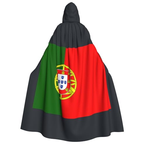 LJABCVNN Halloween-Kapuzenumhang mit portugiesischer Flagge, bequem, für Cosplay, Partys, Spukhäuser LJABCVNN Halloween-Kapuzenumhang mit portugiesischer Flagge, bequem, für Cosplay, Partys, Spukhäuser von LJABCVNN