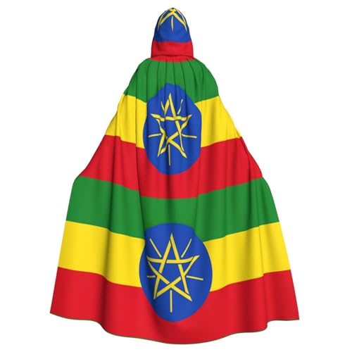 LJABCVNN Halloween-Umhang mit Äthiopien-Flagge, Unisex, für Erwachsene, Cosplay, Partys, Bühne, Kostümbälle LJABCVNN Halloween-Umhang mit Äthiopien-Flagge, Unisex, für Erwachsene, Cosplay, Partys, Bühne, Kostümbälle von LJABCVNN