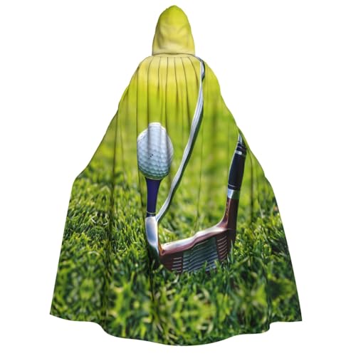 LJABCVNN Halloween-Umhang mit Golfplatz-Druck, für Erwachsene, bequem, für Cosplay/Partys/Spukhäuser von LJABCVNN
