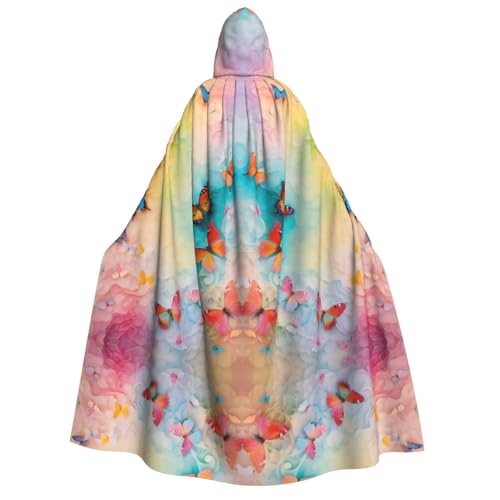 LJABCVNN Halloween-Umhang mit Schmetterlings-Aufdruck, bequem für Cosplay/Partys/Spukhäuser LJABCVNN Halloween-Umhang mit Schmetterlings-Aufdruck, bequem für Cosplay/Partys/Spukhäuser von LJABCVNN