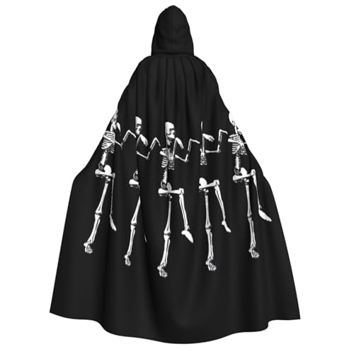 LJABCVNN Halloween beweglicher Skelett-Schädel-Druck, Erwachsenen-Halloween-Kapuzenumhang, bequem für Cosplay/Partys/Spukhäuser LJABCVNN Halloween beweglicher Skelett-Schädel-Druck, Erwachsenen-Halloween-Kapuzenumhang, bequem für Cosplay/Partys/Spukhäuser von LJABCVNN
