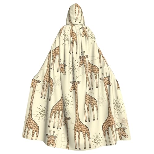 LJABCVNN Handgezeichneter Giraffen-Druck, Unisex, Erwachsene, Halloween-Kapuzenumhang für Cosplay/Partys/Bühne/Kostümbälle LJABCVNN Handgezeichneter Giraffen-Druck, Unisex, Erwachsene, Halloween-Kapuzenumhang für Cosplay/Partys/Bühne/Kostümbälle von LJABCVNN