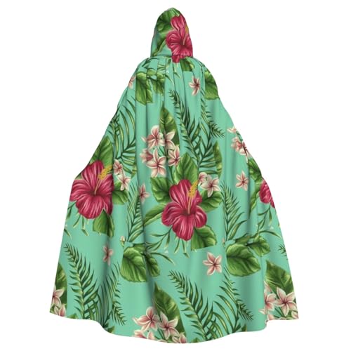 LJABCVNN Hawaiianischer tropischer Blätter-Blumen-Druck, Unisex, Erwachsene, Halloween, Kapuzenumhang für Cosplay/Partys/Bühne/Kostümbälle LJABCVNN Hawaiianischer tropischer Blätter-Blumen-Druck, Unisex, Erwachsene, Halloween, Kapuzenumhang für Cosplay/Partys/Bühne/Kostümbälle von LJABCVNN