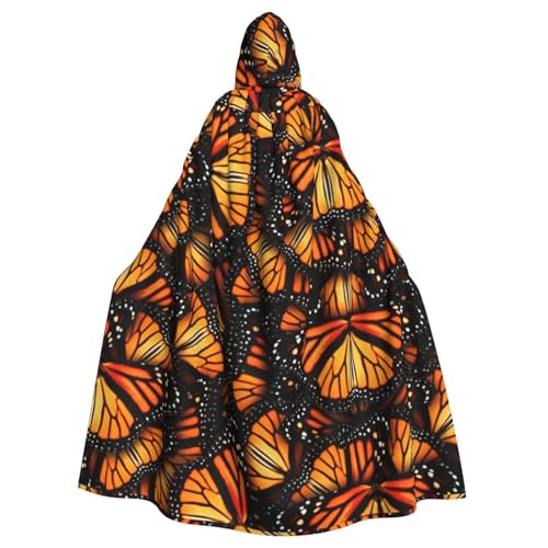 LJABCVNN Heaps Of Orange Monarch Butterflies Print Unisex Erwachsene Halloween Kapuzenumhang für Cosplay/Partys/Bühne/Kostümbälle LJABCVNN Heaps Of Orange Monarch Butterflies Print Unisex Erwachsene Halloween Kapuzenumhang für Cosplay/Partys/Bühne/Kostümbälle von LJABCVNN