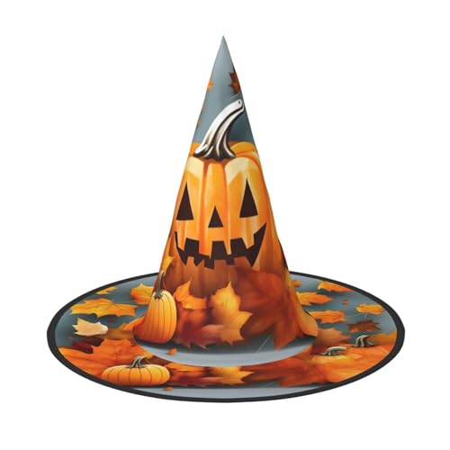 LJABCVNN Herbstlaub Thanksgiving Day Kürbis Druck Halloween Hexenhut für Halloween Party Karneval ein Muss Kostüm Zubehör LJABCVNN Herbstlaub Thanksgiving Day Kürbis Druck Halloween Hexenhut für Halloween Party Karneval ein Muss Kostüm Zubehör von LJABCVNN