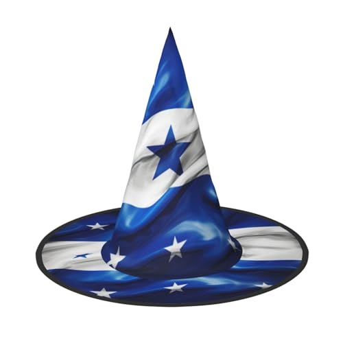 LJABCVNN Honduras Flagge Druck Halloween Hexenhut für Halloween Party Karneval ein Muss Kostüm Zubehör von LJABCVNN