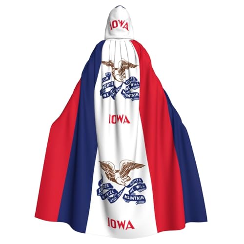 LJABCVNN Iowa Kapuzenumhang mit Staatsflagge, Unisex, Erwachsene, Halloween, Cosplay, Partys, Bühne, Kostümbälle LJABCVNN Iowa Kapuzenumhang mit Staatsflagge, Unisex, Erwachsene, Halloween, Cosplay, Partys, Bühne, Kostümbälle von LJABCVNN