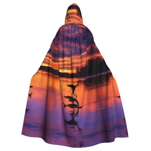 LJABCVNN Jagdfliegende wilde Enten Druck Unisex Erwachsene Halloween Kapuzenumhang für Cosplay/Party/Bühne/Kostümbälle LJABCVNN Jagdfliegende wilde Enten Druck Unisex Erwachsene Halloween Kapuzenumhang für Cosplay/Party/Bühne/Kostümbälle von LJABCVNN