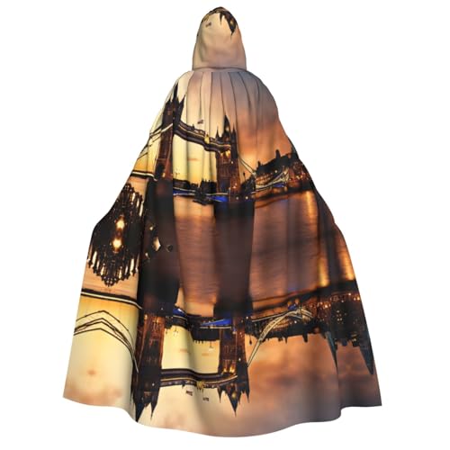LJABCVNN Kapuzenumhang mit Aufschrift "I Love London", für Erwachsene, bequem, für Cosplay, Partys, Spukhäuser von LJABCVNN