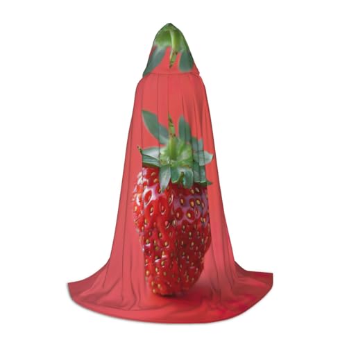 LJABCVNN Kapuzenumhang mit Erdbeer-Aufdruck, erhöhen Sie Ihren festlichen Look für Halloween und Cosplay LJABCVNN Kapuzenumhang mit Erdbeer-Aufdruck, erhöhen Sie Ihren festlichen Look für Halloween und Cosplay von LJABCVNN