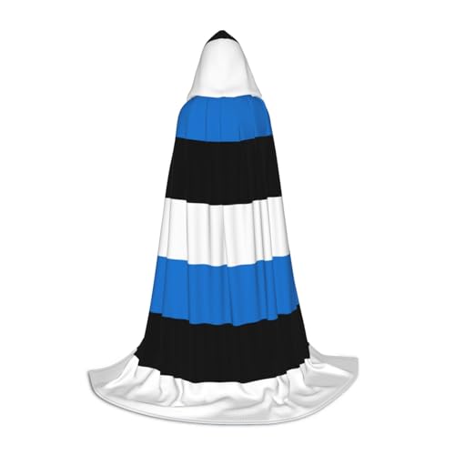 LJABCVNN Kapuzenumhang mit Estland-Flagge für Teenager, verschönern Sie Ihren festlichen Look für Halloween und Cosplay von LJABCVNN