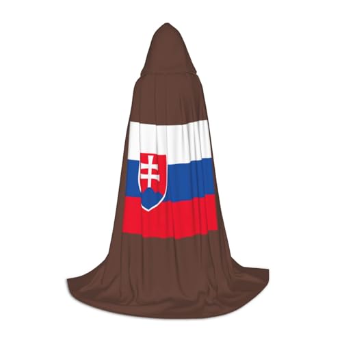 LJABCVNN Kapuzenumhang mit Flagge der Slowakei für Teenager, verschönern Sie Ihren festlichen Look für Halloween und Cosplay von LJABCVNN