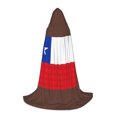 LJABCVNN Kapuzenumhang mit Flagge von Chile, verschönern Sie Ihren festlichen Look für Halloween und Cosplay von LJABCVNN