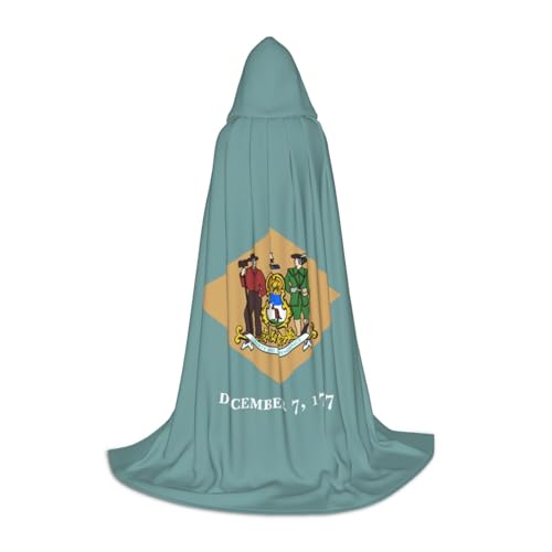 LJABCVNN Kapuzenumhang mit Flagge von Delaware für Teenager, verschönern Sie Ihren festlichen Look für Halloween und Cosplay LJABCVNN Kapuzenumhang mit Flagge von Delaware für Teenager, verschönern Sie Ihren festlichen Look für Halloween und Cosplay von LJABCVNN