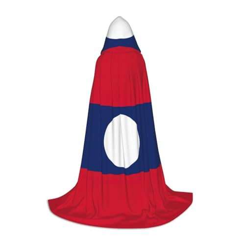 LJABCVNN Kapuzenumhang mit Flagge von Laos, verschönern Sie Ihren festlichen Look für Halloween und Cosplay LJABCVNN Kapuzenumhang mit Flagge von Laos, verschönern Sie Ihren festlichen Look für Halloween und Cosplay von LJABCVNN