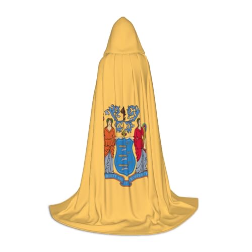 LJABCVNN Kapuzenumhang mit Flagge von New Jersey, erhöhen Sie Ihren festlichen Look für Halloween und Cosplay LJABCVNN Kapuzenumhang mit Flagge von New Jersey, erhöhen Sie Ihren festlichen Look für Halloween und Cosplay von LJABCVNN