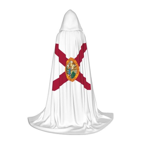 LJABCVNN Kapuzenumhang mit Florida-Flagge für Teenager, verschönern Sie Ihren festlichen Look für Halloween und Cosplay von LJABCVNN