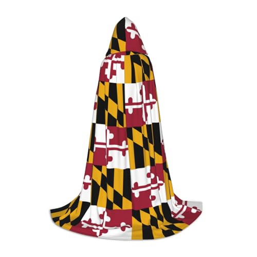 LJABCVNN Kapuzenumhang mit Maryland-Staatsflagge, für Teenager, verschönern Sie Ihren festlichen Look für Halloween und Cosplay LJABCVNN Kapuzenumhang mit Maryland-Staatsflagge, für Teenager, verschönern Sie Ihren festlichen Look für Halloween und Cosplay von LJABCVNN