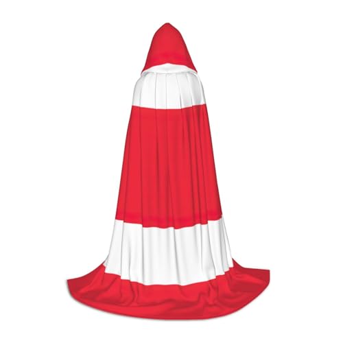 LJABCVNN Kapuzenumhang mit Österreichischer Flagge, verschönern Sie Ihren festlichen Look für Halloween und Cosplay von LJABCVNN